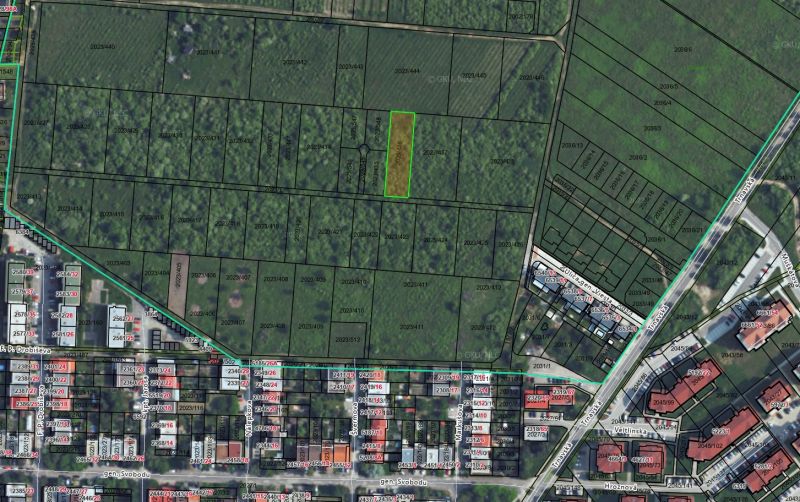 pozemok na predaj v Pezinku_katastrálna mapa